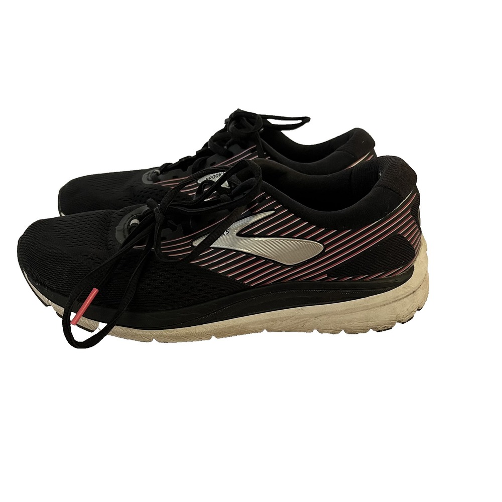 Brooks Addiction 14 Running Shoes Women 8 Black Pink Sneakers Walking Jogging